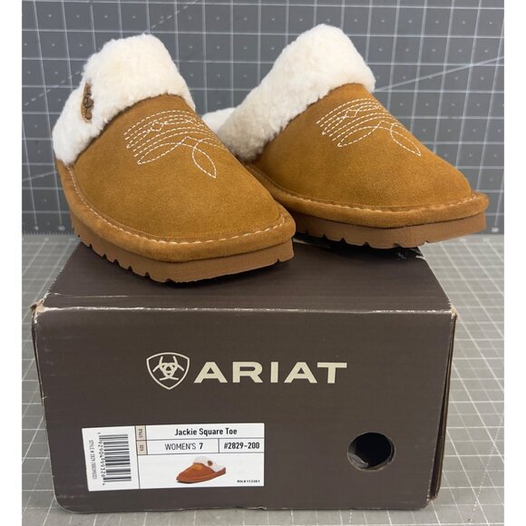 Ariat Shoes - Ariat Women’s Jackie Square Toe Suede Slippers Size 7